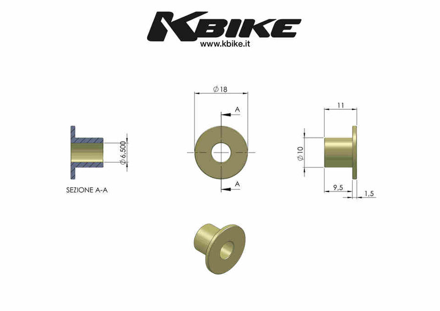 KBIKE Cap 18 x 11 hole 6.5 KM005