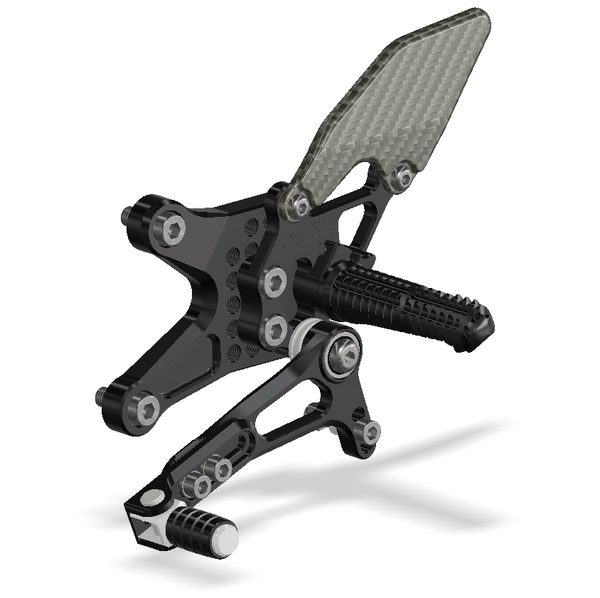 Rear Set Kit, 1290 KTM Superduke 14-19 , Black 806110B