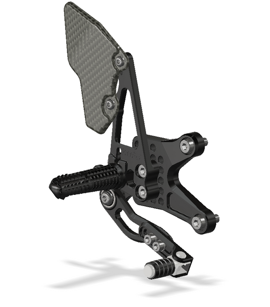 Rear Set Kit, 1290 KTM Superduke 14-19 , Black 806110B