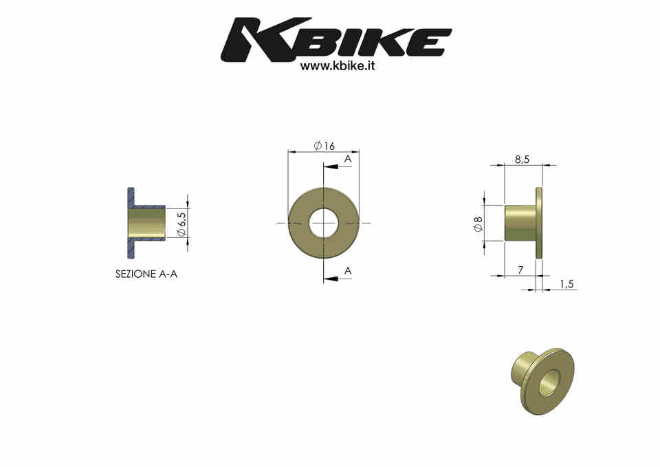 KBIKE Cap 16 x 11 hole 8.5 KM006