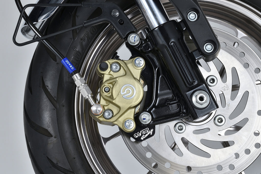 OVER Racing Front Caliper Bracket Brembo 2-Piston (Crab) Black Monkey125/GROM(21-) | 83-012-12B image 1