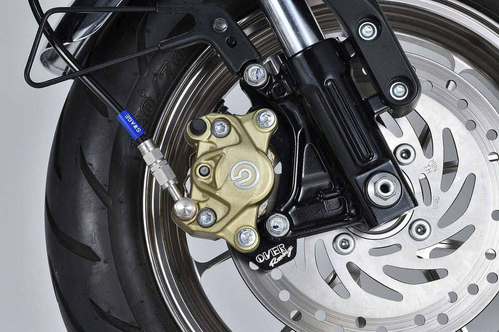 OVER Racing Front Caliper Bracket Brembo 2-Piston (Crab) OVER/SUNSTARfor Black MONKEY125 | 83-012-13B image 1
