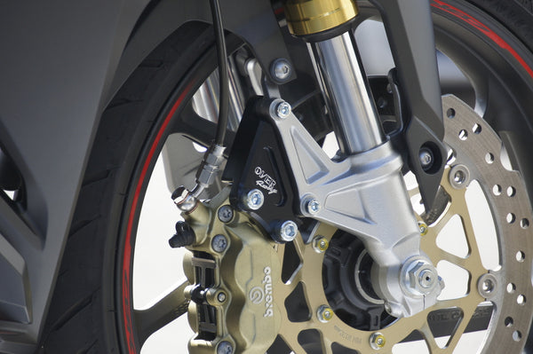 OVER Racing Front Caliper Bracket Brembo 4-Pistonfor Black CBR250RR | 83-02-11B image 1