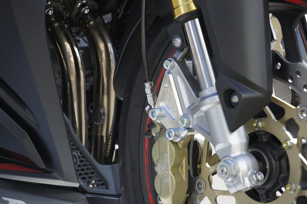 OVER Racing Front Caliper Bracket Brembo 4-Pistonfor Silver CBR250RR | 83-02-11 image 3