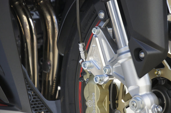 OVER Racing Front Caliper Bracket Brembo 4-Pistonfor Silver CBR250RR | 83-02-11 image 4