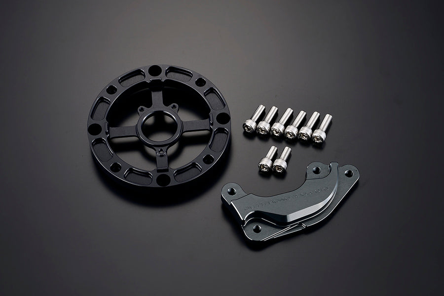 OVER Racing Optional for Inverted Fork Kit Oversize Rotor + Brembo 2-Piston Caliper Bracket Gunmetal CT125(20-22)(23-) | 83-061-131GM image 1