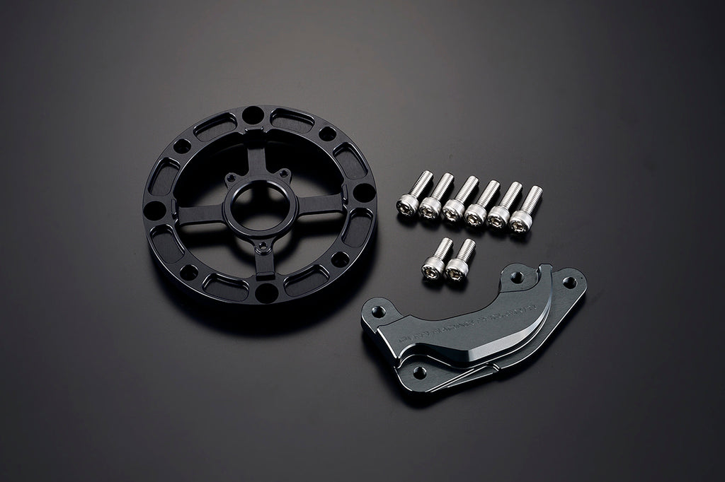 OVER Racing Optional for Inverted Fork Kit Oversize Rotor + Brembo 2-Piston Caliper Bracket Gunmetal CT125(20-22)(23-) | 83-061-131GM image 1
