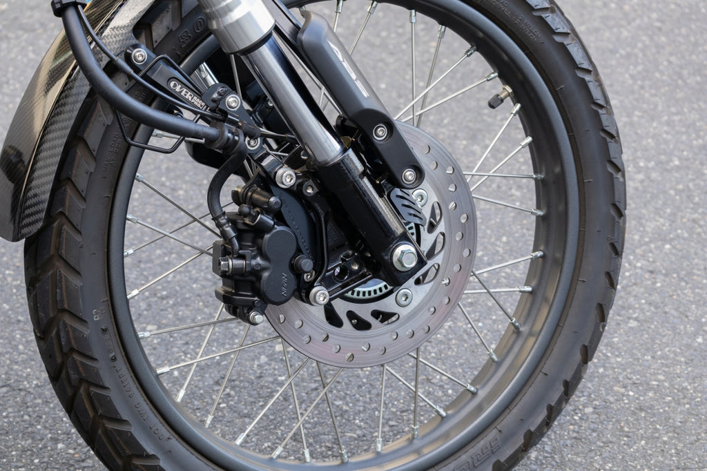 OVER Racing Optional for Inverted Fork Kit STDCaliper Bracket Black CT125(23-) | 83-061-31B image 1