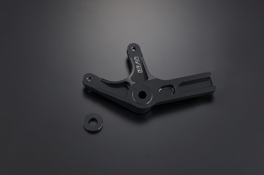 OVER Racing Rear Caliper Bracket Brembo 2-Piston (Crab) UP Black DAX125(22-23)(24-) | 83-123-22B image 1