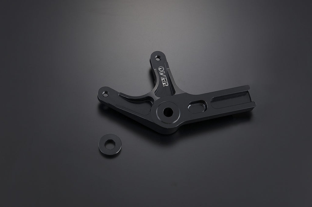 OVER Racing Rear Caliper Bracket Brembo 2-Piston (Crab) UP Black DAX125(22-23)(24-) | 83-123-22B image 1