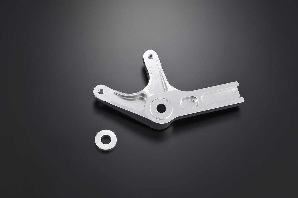 OVER Racing Rear Caliper Bracket Brembo 2-Piston (Crab) UP Silver DAX125(22-23)(24-) | 83-123-22 image 1