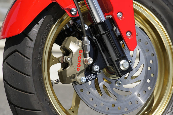 OVER Racing Front Caliper Bracket Black Brembo 2-Piston for GROM | 83-22-12 image 1