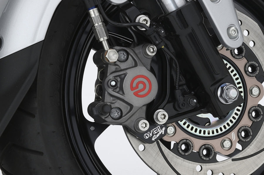 OVER Racing Front Caliper Bracket Brembo 2-Piston (Crab) OVER/SUNSTAR ABS for Black MONKEY125/GROM(21-) | 83-223-14B image 1