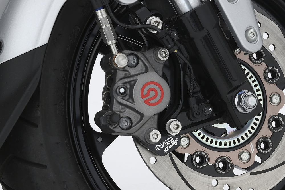 OVER Racing Front Caliper Bracket Brembo 2-Piston (Crab) OVER/SUNSTAR ABS for Black MONKEY125/GROM(21-) | 83-223-14B image 1