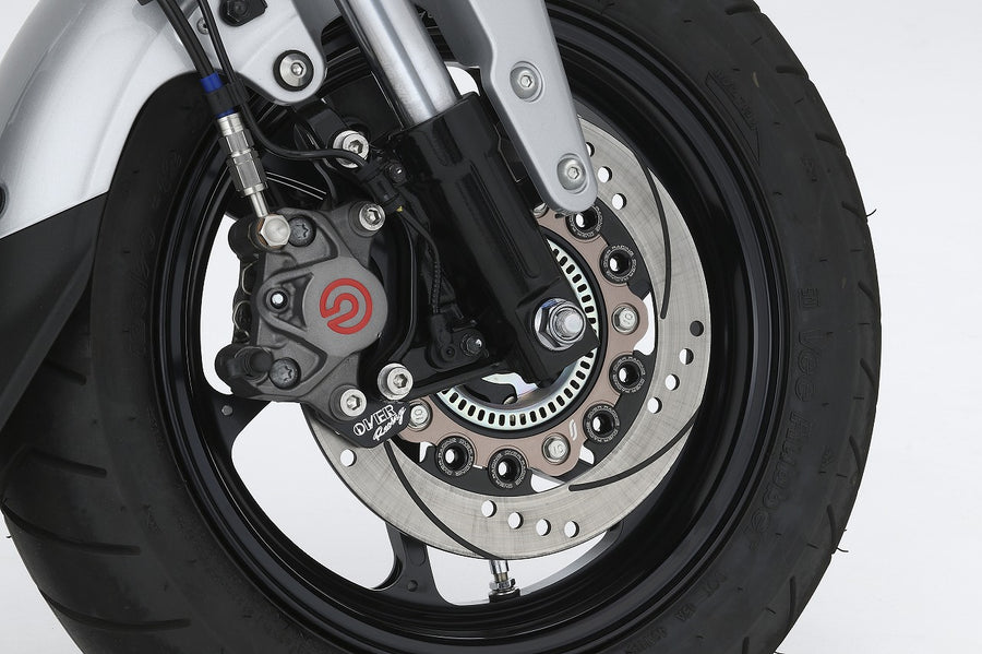 OVER Racing OVER/SUNSTAR Semi-Floating Brake Disc & Dedicated Caliper BracketBlack GROM(21-)/Monkey125(with ABS)/DAX125 | 83-223-14SDB image 1