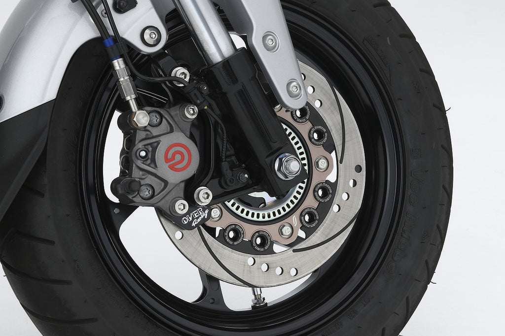 OVER Racing OVER/SUNSTAR Semi-Floating Brake Disc & Dedicated Caliper BracketBlack GROM(21-)/Monkey125(with ABS)/DAX125 | 83-223-14SDB image 1