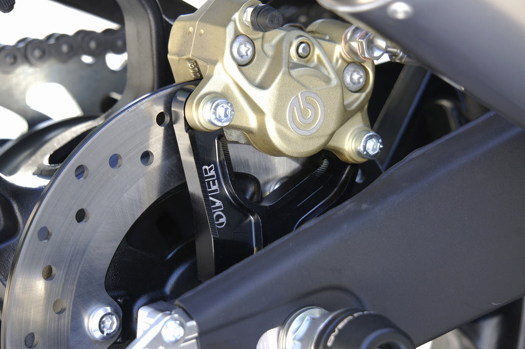 OVER Racing Rear Caliper Bracket for Brembo 2-Piston Caliper Black YZF-R25 | 83-35-21B image 1