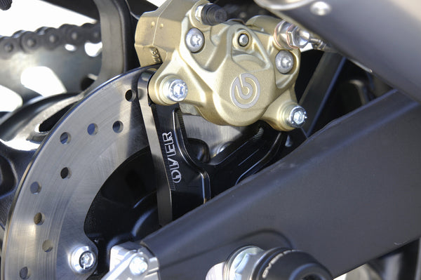 OVER Racing Rear Caliper Bracket for Brembo 2-Piston Caliper Black YZF-R25 | 83-35-21B image 1