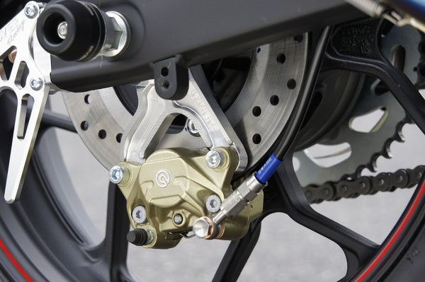 OVER Racing Rear Caliper Bracket for Brembo 2-Piston Caliper Silver YZF-R25 | 83-35-21 image 2