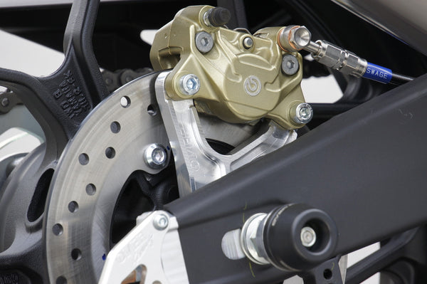 OVER Racing Rear Caliper Bracket for Brembo 2-Piston Caliper Silver YZF-R25 | 83-35-21 image 3
