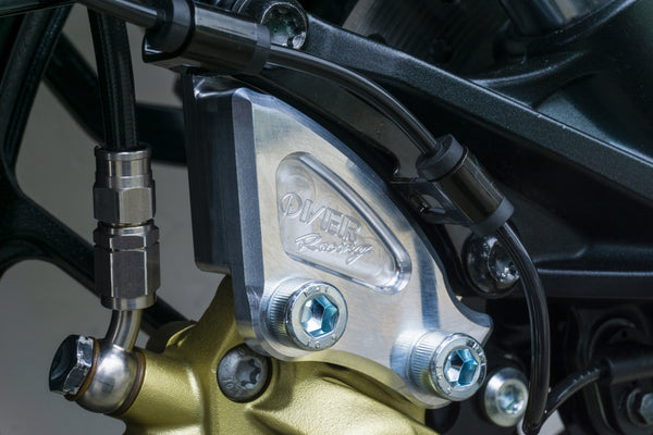OVER Racing Front Caliper Bracket for Brembo 4-Piston Caliper Silver YZF-R25(19-) | 83-351-11 image 4