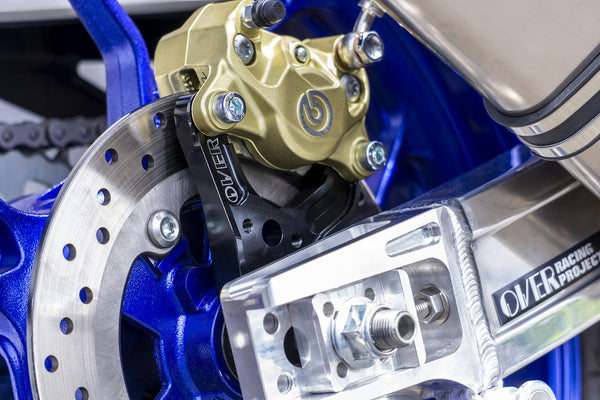 OVER Racing Rear Caliper Bracket for Brembo 2-Piston Caliper Black YZF-R25(19-21)/R3(19-21) | 83-351-21B image 1