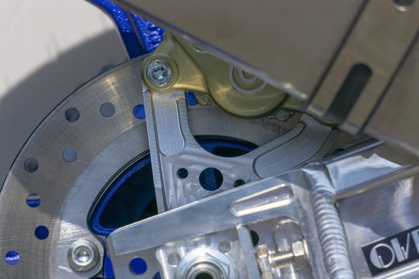 OVER Racing Rear Caliper Bracket for Brembo 2-Piston Caliper Silver YZF-R25(19-21)/R3(19-21) | 83-351-21 image 3