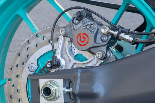 OVER Racing Rear Caliper Bracket for Brembo 2-Piston Caliper UP Silver MT-09(21-23) | 83-452-21 image 2