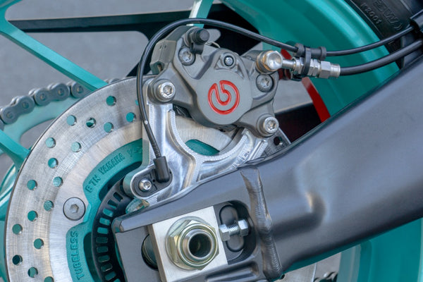 OVER Racing Rear Caliper Bracket for Brembo 2-Piston Caliper UP Silver MT-09(21-23) | 83-452-21 image 3