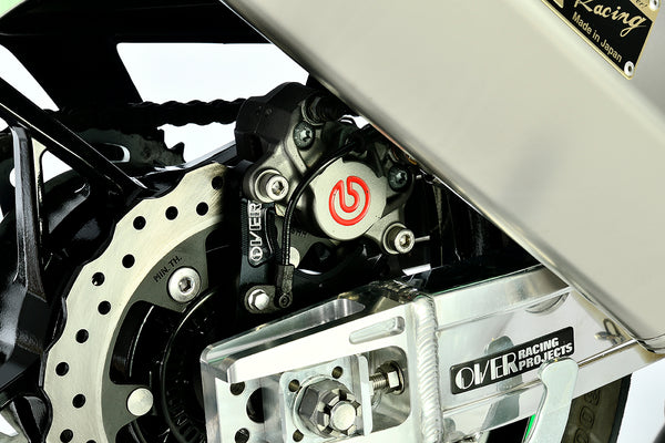 OVER Racing Rear Caliper Bracket for Brembo 2-Piston Caliper Black Ninja400(23-) | 83-723-21B image 2