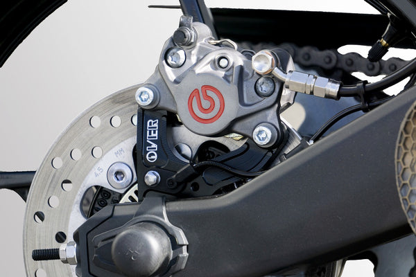 OVER Racing Rear Caliper Bracket for Brembo 2-Piston Caliper Black Ninja ZX-25R/SE/25RR | 83-86-21B image 3