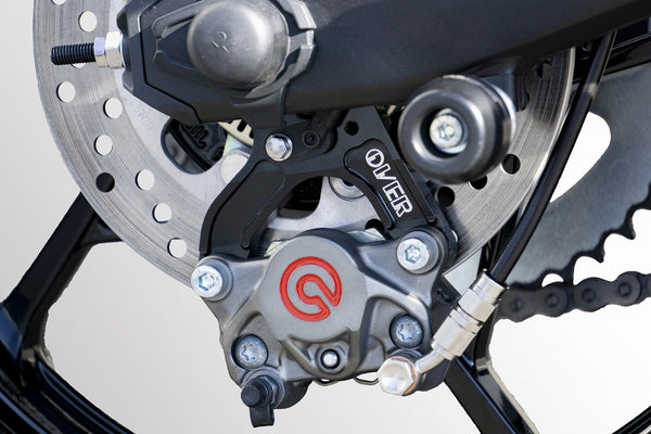 OVER Racing Rear Caliper Bracket for Brembo 2-Piston Caliper Black Ninja ZX-25R/SE/25RR | 83-86-21B image 6