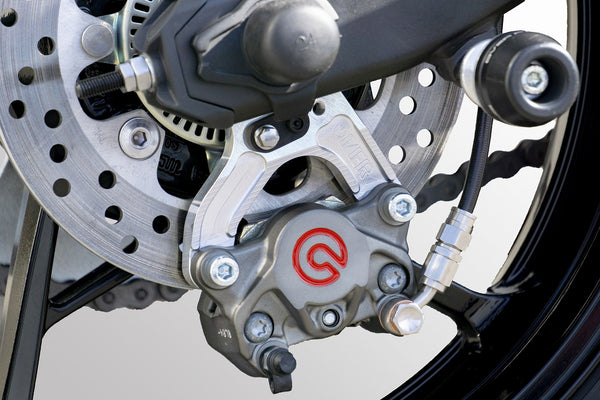 OVER Racing Rear Caliper Bracket for Brembo 2-Piston Caliper Silver Ninja ZX-25R/SE/25RR | 83-86-21 image 4