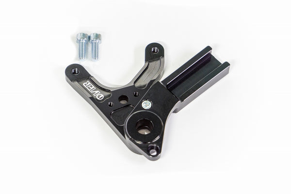 OVER Racing Rear Caliper Bracket for Brembo 2-Piston Caliper Silver Ninja ZX-25R/SE/25RR | 83-86-21 image 7