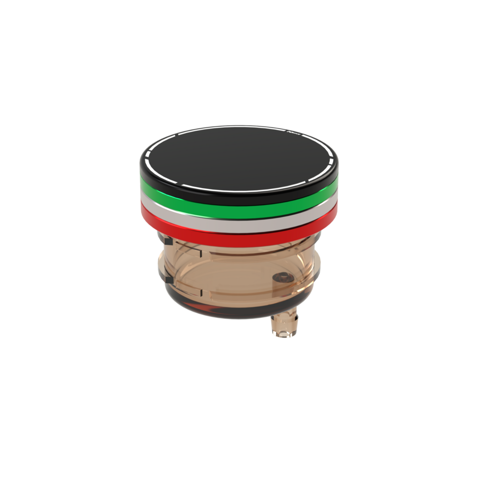 KBIKE Rear brake fluid cap Multistrada/Diavel tricolore TS037