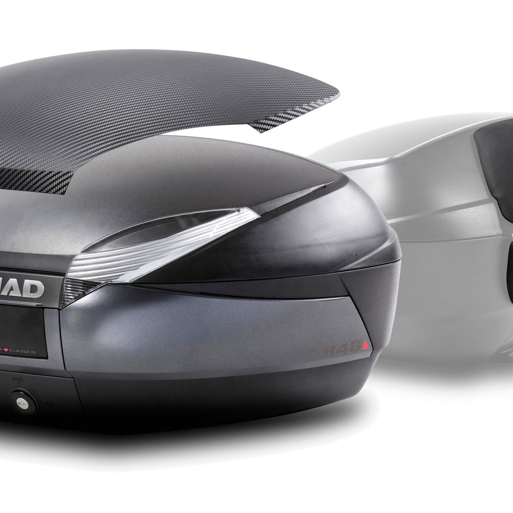 SHAD SH48 DARK GREY+ CARBON COVER + BACKREST – D0B48306R