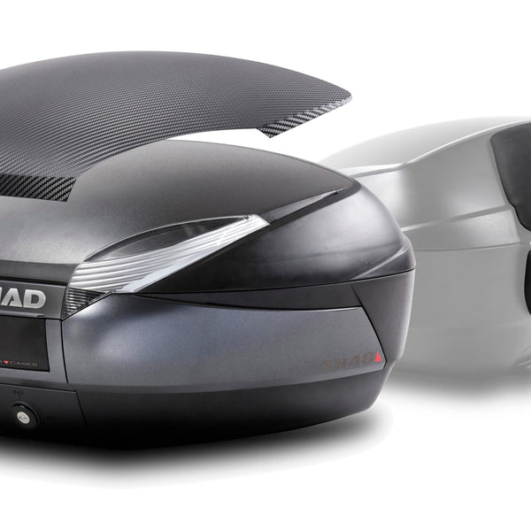 SHAD SH48 DARK GREY+ CARBON COVER + BACKREST – D0B48306R