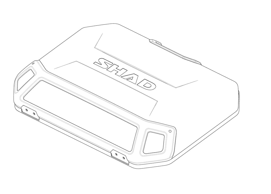 SHAD Black Aluminium Cover Terra Side Case – 203163RB