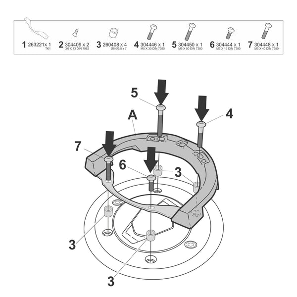 SHAD CLICK SYSTEM TANK BAG FITTING KIT BMW G310R/GS – W013CS