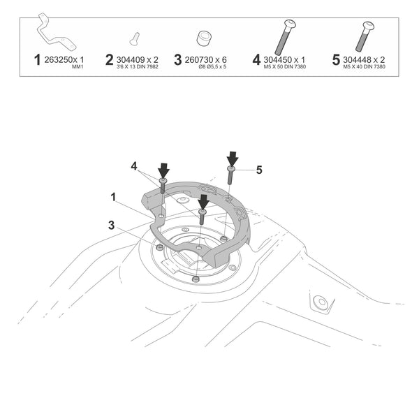 SHAD CLICK SYSTEM FITTING MORBIDELLI – M011CS