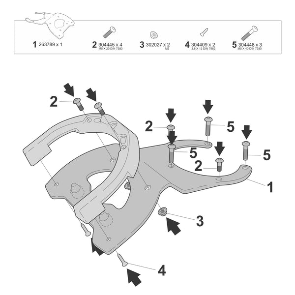 SHAD CLICK SYSTEM FITTING K0VE 800 X GT – K015CS