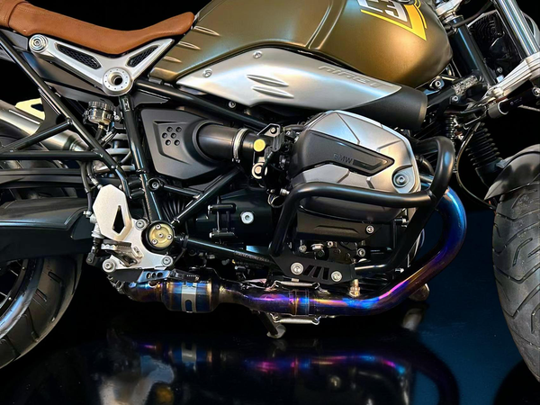 BMW R NINET Titanium Polished Headers Cat Delete 2014-2023
