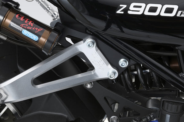OVER Racing Passenger Peg Relocation Plates for NITRON/Aragosta Black Z900RS | 90-71-00B image 1