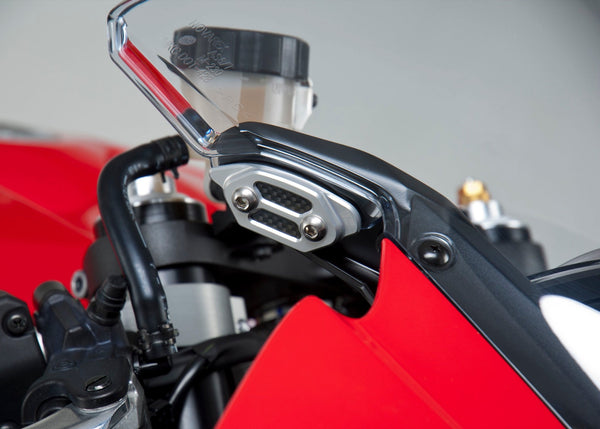 YAMAHA YZF-R6V 2010-14 Mirror Hole Caps Silver