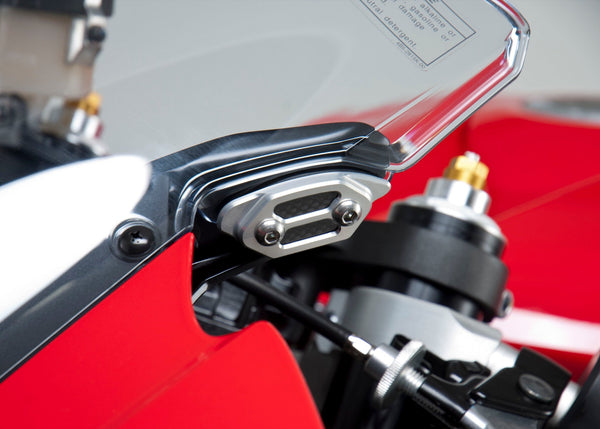 YAMAHA YZF-R6V 2010-14 Mirror Hole Caps Silver