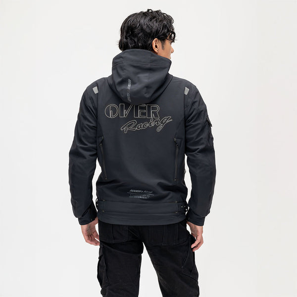 OVER Racing Air-Through Softshell Hoodie FP ALL Black M Size OVER/Rough & Road | 95-99-551M image 5