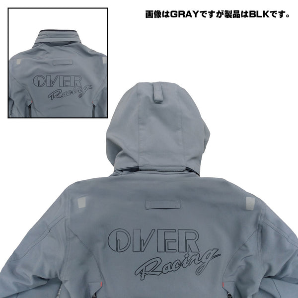 OVER Racing Air-Through Softshell Hoodie FP Black LL Size OVER/Rough & Road | 95-99-55LL image 4
