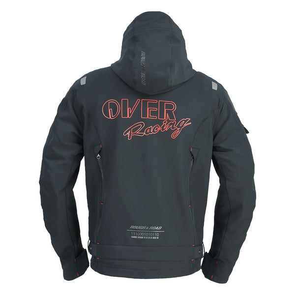 OVER Racing Air-Through Softshell Hoodie FP Black M Size OVER/Rough & Road | 95-99-55M image 2