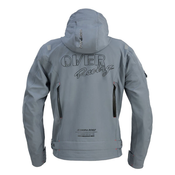 OVER Racing Air-Through Softshell Hoodie FP Gray WM Size OVER/Rough & Road | 95-99-56WM image 2