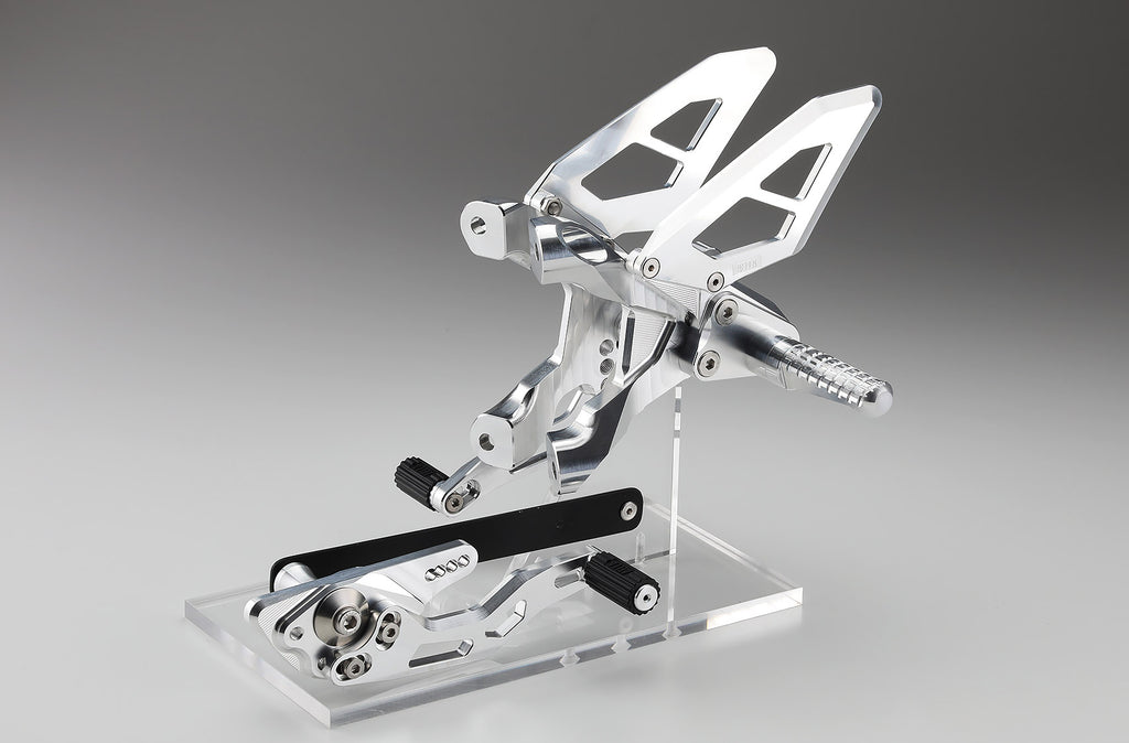AELLA Adjustable Rearset Kit for "STREET" BMW S1000RR 2019- Machined Finish/ Special anodized colors AE-10091PO